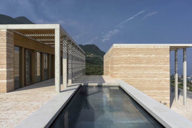David Chipperfield, Villa Eden Lake Garda, Limonaia buildings, Italian Architecture, Starchitecture, local building materials, sustainable design, sustainable architecture, lakeside architecture