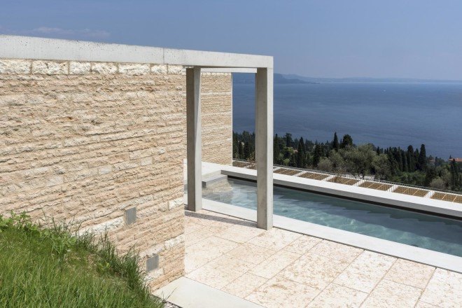 David Chipperfield, Villa Eden Lake Garda, Limonaia buildings, Italian Architecture, Starchitecture, local building materials, sustainable design, sustainable architecture, lakeside architecture