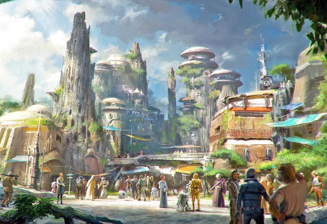 Star Wars, Disneyland, Disney, theme parks, Star Wars theme park, Millennium Falcon, Mos Eisley, hyperspace mountain, Bob Iger, D23 Expo 2015, droids, Star Tours, Space Mountain