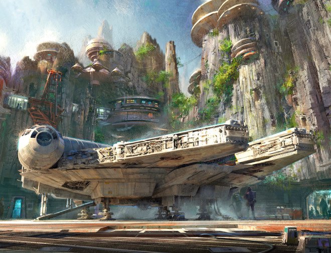 Star Wars, Disneyland, Disney, theme parks, Star Wars theme park, Millennium Falcon, Mos Eisley, hyperspace mountain, Bob Iger, D23 Expo 2015, droids, Star Tours, Space Mountain