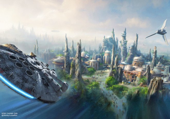 Star Wars, Disneyland, Disney, theme parks, Star Wars theme park, Millennium Falcon, Mos Eisley, hyperspace mountain, Bob Iger, D23 Expo 2015, droids, Star Tours, Space Mountain