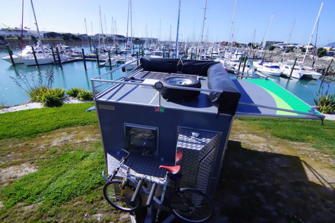 ECOmbo, Ecombo New Zealand, camper, off grid camper, solar-powered camper, camper trailer, LEDs, off grid trailer, solar-powered trailer, camper trailer, off grid adventure, portable toilet, outdoor hot shower,