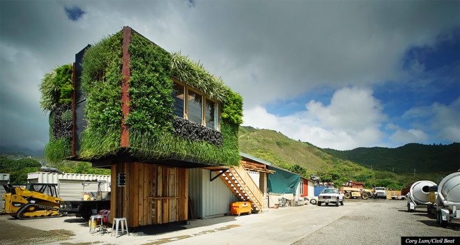 elevate structure inc., elevate structure, tiny home, solar powered home, rainwater collection, living walls, elevate structure wrapped in green, solar-powered elevate structures, Elevate tiny home, Elevate Structure
