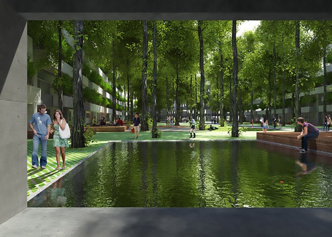 Vo Trong Nghia, Vo Trong Nghia Architects, FPT University campus by Vo Trong Nghia Architects, FPT University Campus Ho Chi Minh City, Ho Chi Minh, Vietnam, campus building, green campus, green campus Vietnam,