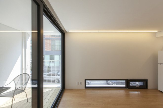 Archihood WXY, Seoul, residential architecture, common spaces, natural light, natural ventilation, green architecture, courtyard, exposed concrete, wooden flooring, multi-family housing