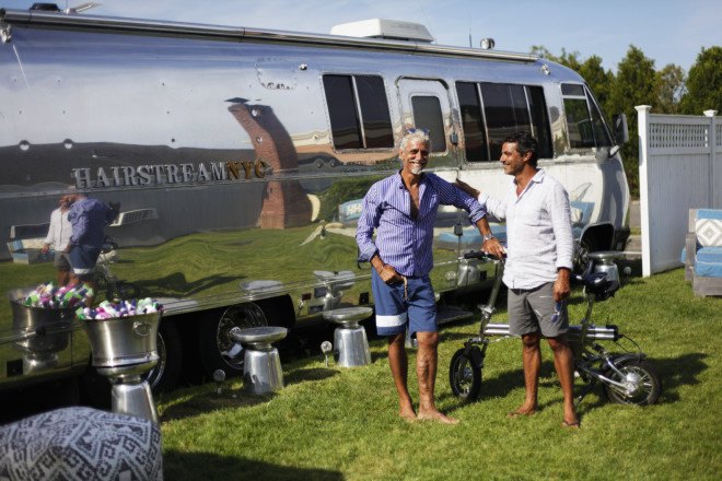 hairstream nyc, hairstream, airstream trailer conversion, trailer conversion, mobile hair studio, ric pipino, gil haziza, retro trailer conversion, upscale hair studio in a trailer