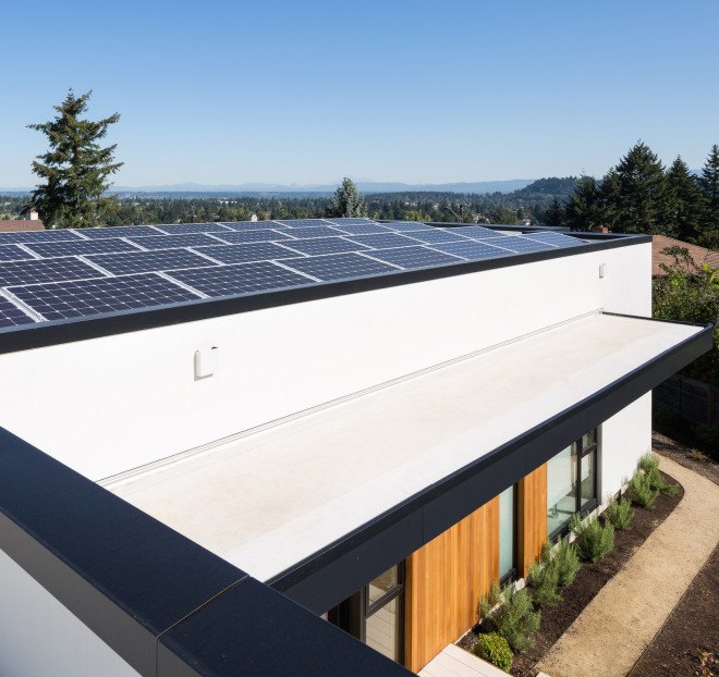 Ash + Ash, Hannebery Eddy, Portland architecture, eco-friendly architecture, LEED-certified home, residential architecture, eco-friendly design, groundwater collection, rainwater recovery, solar panels, solar heating