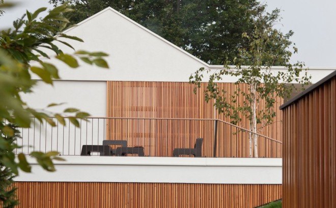 MultiPlan arhitekti, panoramic views, House Katarina, House Katarina by MultiPlan arhitekti, modern treehouse, open plan living area, open plan layout, green roof garage, floor to ceiling glazing, modern architecture, minimalist aesthetic, natural light,