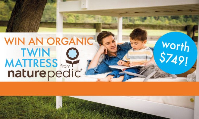 back to school giveaway, giveaway, mattress giveaway, 2 in 1 mattress, waterproof kids mattress, naturepedic, naturepedic big kid bed, organic mattress for kids, naturepedic 2 in 1 organic mattress, waterproof mattress for kids, green kids, eco kids, green design for kids