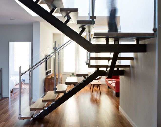 Bach Architects, San Francisco, green renovation, remodeling, light wells, natural light, open-plan floor plan, garden, green interior, interior design, laminated wood, family house