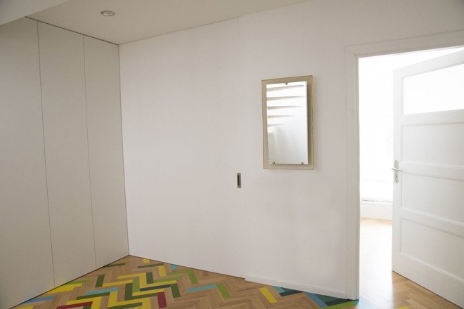 NowLab, Haus JJ, Berlin, small spaces, small apartment, spiral staircase, skylights, courtyards, green design, terrace, wooden flooring, Kreuzberg, German architects