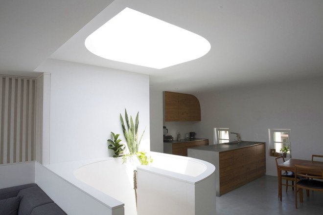NowLab, Haus JJ, Berlin, small spaces, small apartment, spiral staircase, skylights, courtyards, green design, terrace, wooden flooring, Kreuzberg, German architects