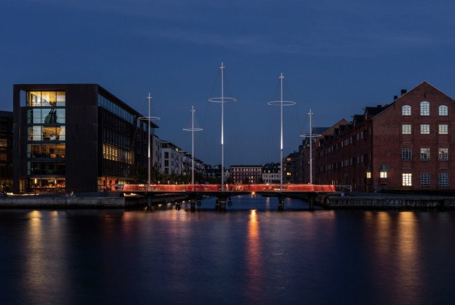 Olafur Eliasson, pedestrian bridge, green bridge, Copenhagen, green transportation, cycling, Iceland, green design, Denmark, harbor design