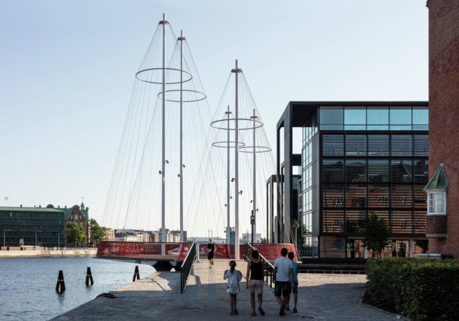 Olafur Eliasson, pedestrian bridge, green bridge, Copenhagen, green transportation, cycling, Iceland, green design, Denmark, harbor design