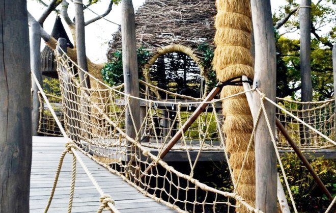 Olson Kundig Architects, Secret Garden, rooftop park, roof garden, public spaces, South Korea, treehouses, sustainable sculpture, public parks, recycled timber, salvaged materials