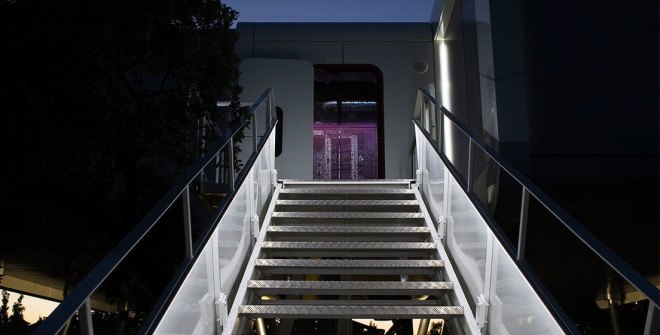 NOEM, Spaceship House, Spaceship House by NOEM, Class A energy certification, energy efficiency, Pyrenean wood, La Moraleja, UFO-like home, UFO home, prefab home, modular home, prefab architecture, modular architecture, sci-fi home,