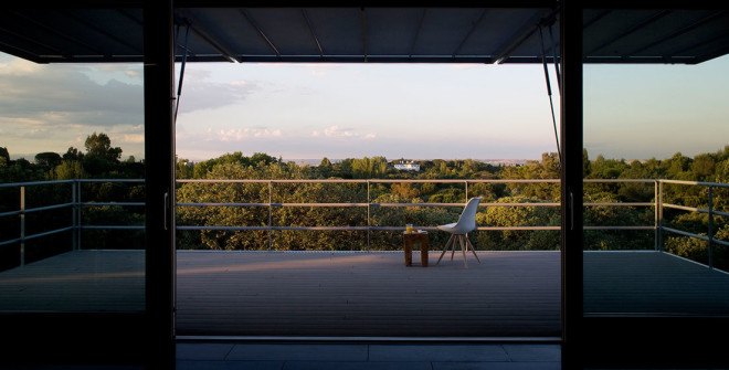 NOEM, Spaceship House, Spaceship House by NOEM, Class A energy certification, energy efficiency, Pyrenean wood, La Moraleja, UFO-like home, UFO home, prefab home, modular home, prefab architecture, modular architecture, sci-fi home,