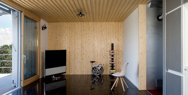 NOEM, Spaceship House, Spaceship House by NOEM, Class A energy certification, energy efficiency, Pyrenean wood, La Moraleja, UFO-like home, UFO home, prefab home, modular home, prefab architecture, modular architecture, sci-fi home,