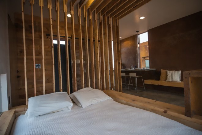 Design Build BLUFF, University of Colorado Denver, reclaimed wood, reclaimed barn wood, weathered steel, Colorado desert, Blue Mountains, Monument Valley, cabin, cabins, Navajo Nation, Mexican Water Chapter of the Navajo Nation,
