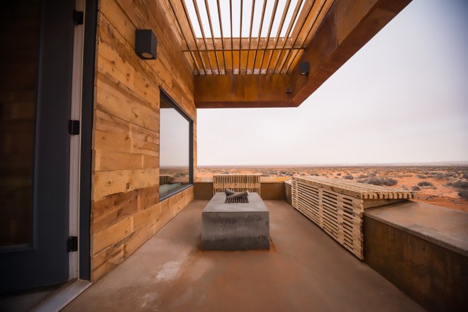 Design Build BLUFF, University of Colorado Denver, reclaimed wood, reclaimed barn wood, weathered steel, Colorado desert, Blue Mountains, Monument Valley, cabin, cabins, Navajo Nation, Mexican Water Chapter of the Navajo Nation,
