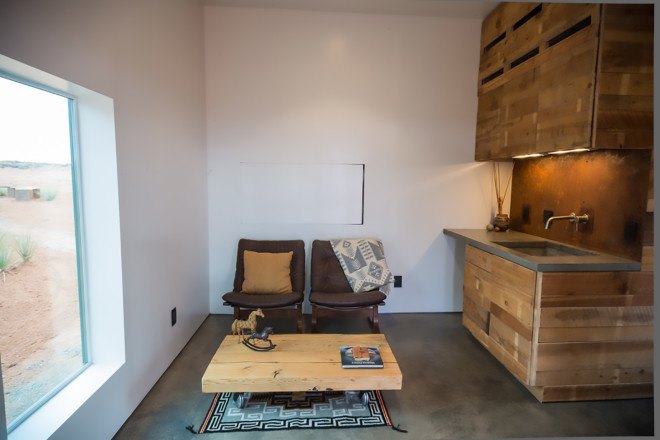 Design Build BLUFF, University of Colorado Denver, reclaimed wood, reclaimed barn wood, weathered steel, Colorado desert, Blue Mountains, Monument Valley, cabin, cabins, Navajo Nation, Mexican Water Chapter of the Navajo Nation,