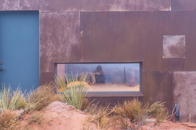 Design Build BLUFF, University of Colorado Denver, reclaimed wood, reclaimed barn wood, weathered steel, Colorado desert, Blue Mountains, Monument Valley, cabin, cabins, Navajo Nation, Mexican Water Chapter of the Navajo Nation,