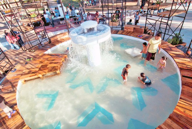 charrette, community charrette, Taller del Taller del Desierto, PKMN Architectures, Urueta Park, Chihuahua, fountain revitalization, park revitalization, community design workshop, community design, temporary installation, Urban Spa, Urban Spa by PKMN architectures,