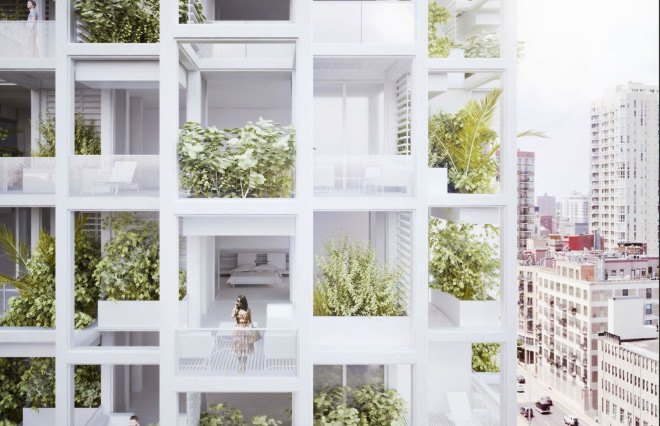 Penda, Vijayawada Garden Estate, green tower, residential tower, high-rise, rainwater collection, prefab housing, modular housing, vertical garden, green architecture, netural ventilation, customizable homes, India