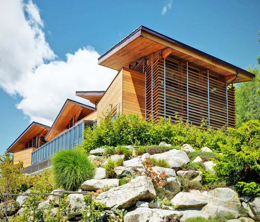 Casa Rosset, geothermal energy, zero energy, zero energy home, De Carlo Gualla Architects, Italian Alps, Aosta, solar energy, low-emission glazing, passive principles, passive house, heat pumps, timber louvers