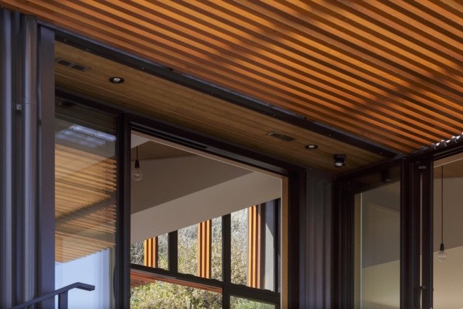 offSET Shed House, offSET Shed House by Irving Smith Jack Architects, offSET Shed House by ISJ Architects, ISJ Architects, passive design, New Zealand, shed house, rainwater collection, northern light, beach house, Tasmanian Oak, corrugated metal