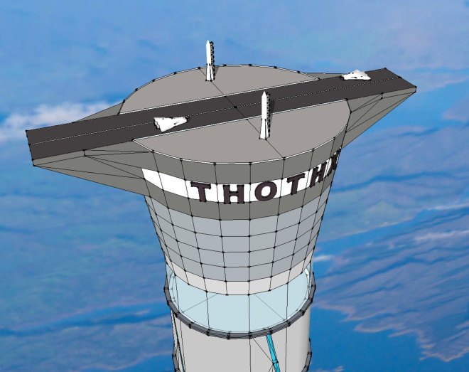 Canadian space elevator, 12-mile-high space elevator, inflatable space elevator, Thoth inflatable space elevator, space travel, space tourism, inflatable space elevator, patents for space elevator