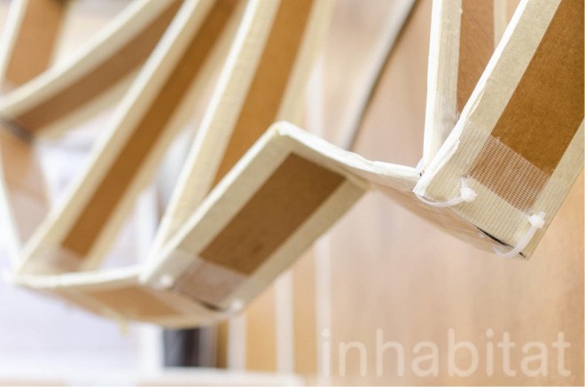 art installation, art of cardboard, Milan, pop-up, daniel gonzalez, temporary installation, cardboard, origami, Marselleria, paper architecture, paper artwork