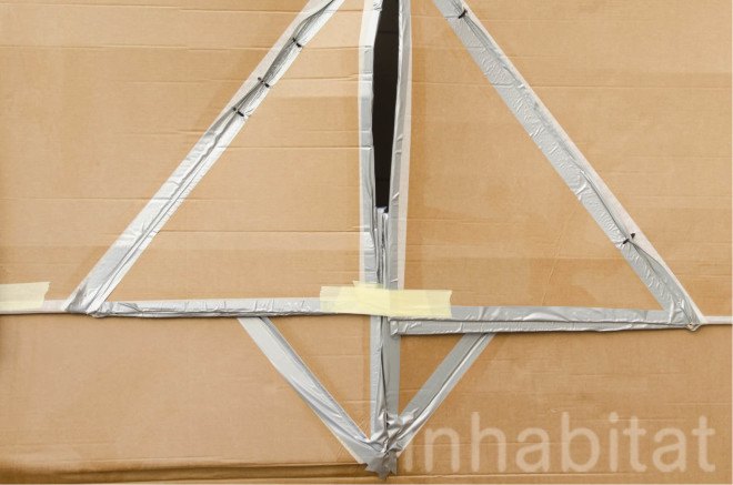 art installation, art of cardboard, Milan, pop-up, daniel gonzalez, temporary installation, cardboard, origami, Marselleria, paper architecture, paper artwork