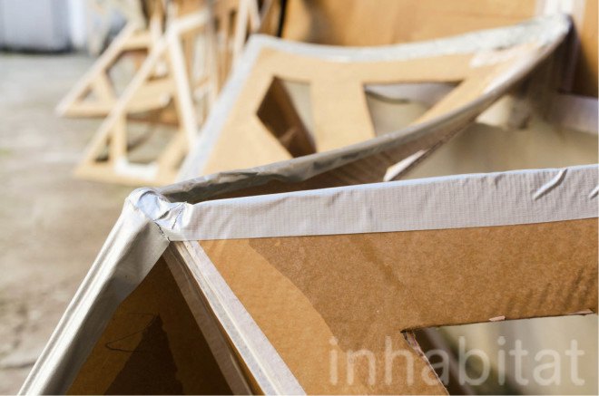 art installation, art of cardboard, Milan, pop-up, daniel gonzalez, temporary installation, cardboard, origami, Marselleria, paper architecture, paper artwork
