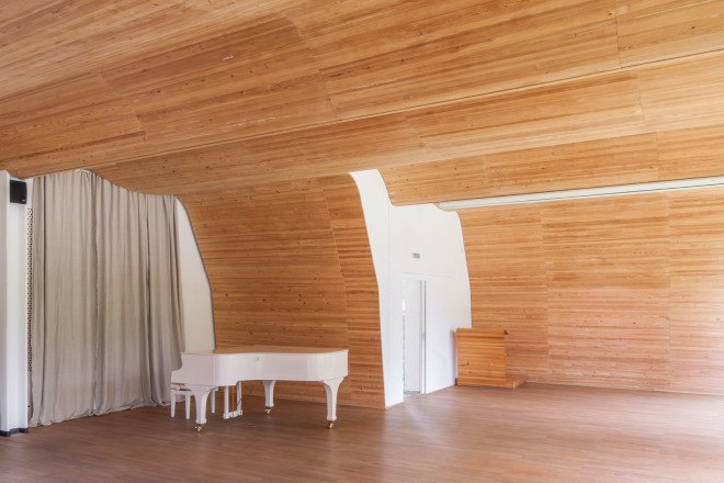 Alvar Aalto, Russia, restoration project, Finish architecture, wooden ceilings, skylights, wooden architecture, glass facade