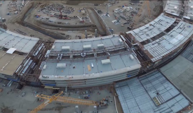 Apple Campus 2, Duncan Sinfield, Apple campus, Apple spaceship campus, drone video, aerial footage apple campus, Foster + Partners, Stee Jobs, Silicon Valley