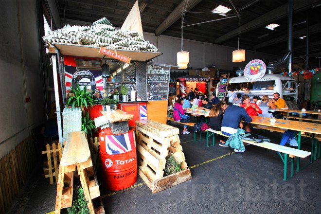 Copenhagen Street Food, paper island, street food island in copenhagen, copenhagen, green copenhagen, things to do copenhagen, street food, street food carts, green design, eco design, sustainable design, recycled materials, food trucks, food carts