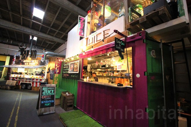 Copenhagen Street Food, paper island, street food island in copenhagen, copenhagen, green copenhagen, things to do copenhagen, street food, street food carts, green design, eco design, sustainable design, recycled materials, food trucks, food carts