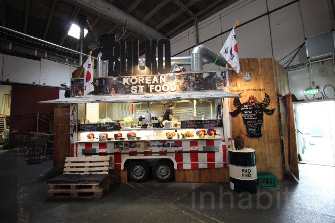 Copenhagen Street Food, paper island, street food island in copenhagen, copenhagen, green copenhagen, things to do copenhagen, street food, street food carts, green design, eco design, sustainable design, recycled materials, food trucks, food carts