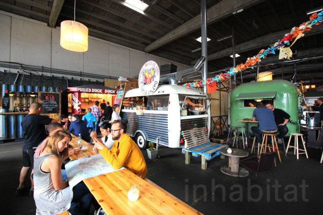 Copenhagen Street Food, paper island, street food island in copenhagen, copenhagen, green copenhagen, things to do copenhagen, street food, street food carts, green design, eco design, sustainable design, recycled materials, food trucks, food carts