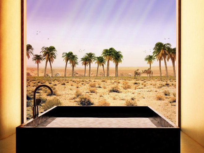 baharash architecture, solar powered desert retreat, united arab emirates desert home, luxury vacation home desert, solar powered vacation home, solar powered home, 100 percent solar powered