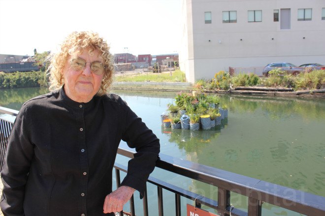 floating landscape, urban design, green design, growonus, gowanus canal, gowanus canal cleanup, balmori associates, urban gardens, phytoremediation, natural dyes