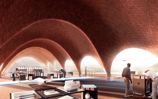 drones, Droneport, Droneport by Foster + Partners, Lord Foster, Foster + Partners, Rwanda, East Africa, aid, medical supplies, drone deliver medical supplies, Blueline, Redline, Afrotech, unmanned flying vehicles, drone aid, drone saving lives