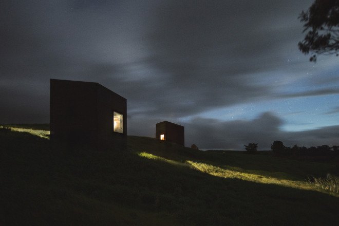 eyrie cabins, cheshire architects, new zealand vacation home, vacation cabins, tiny home, tiny house, tiny cabin