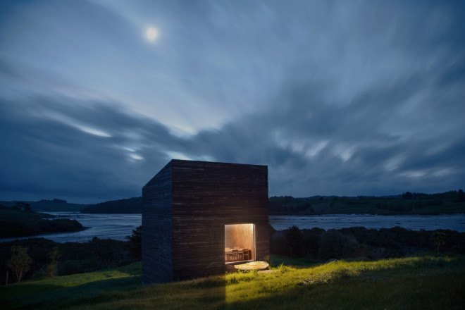 eyrie cabins, cheshire architects, new zealand vacation home, vacation cabins, tiny home, tiny house, tiny cabin