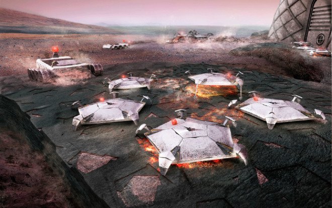 Foster+Partners, space habitat, Mars, Mars habitat, NASA, space travel, 3d printing, 3d printing technology, futuristic design, modular architecture, inflatable architecture