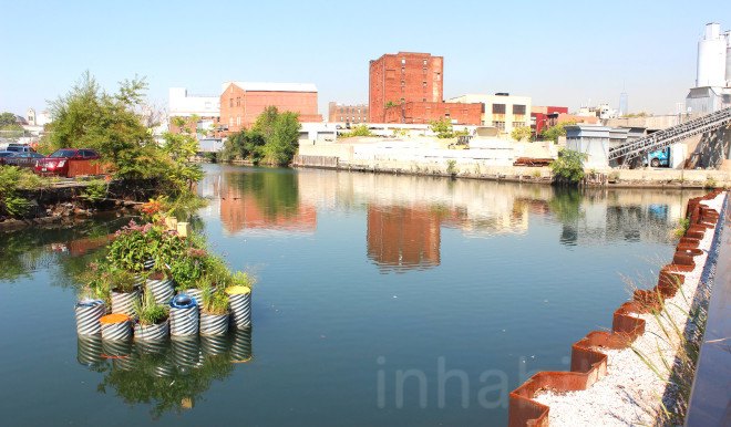 floating landscape, urban design, green design, growonus, gowanus canal, gowanus canal cleanup, balmori associates, urban gardens, phytoremediation, natural dyes