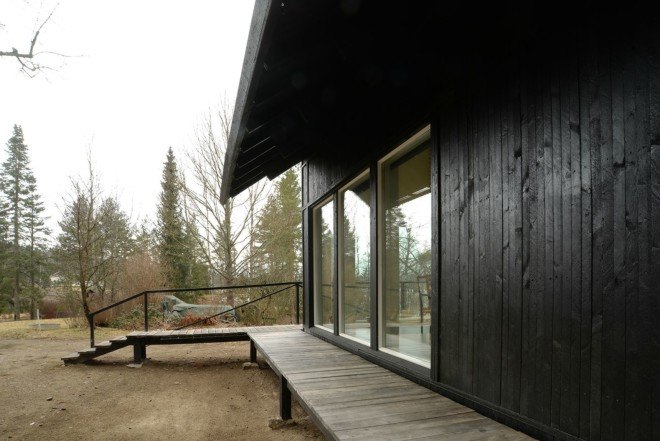 Samurai House, Helsinkizurich architects, Villa Samurai, Finnish architecture, home design, pitched roof, slanted roof, villa samurai roof design, roof design, green design, sustainable design, wooden homes, home renovation, log homes, log cabins