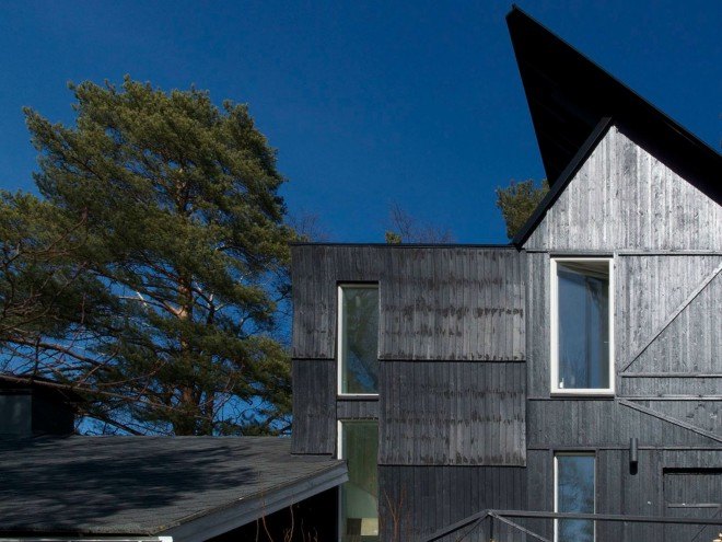 Samurai House, Helsinkizurich architects, Villa Samurai, Finnish architecture, home design, pitched roof, slanted roof, villa samurai roof design, roof design, green design, sustainable design, wooden homes, home renovation, log homes, log cabins