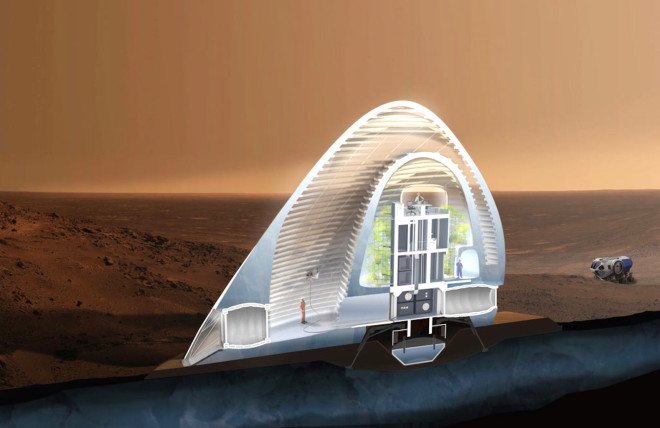 hydroponic garden, Search consortium, space exploration architecture, ice house, ice house nasa, ice house mars, mars habitat, 3d printed ice house, 3d printed mars habitat, NASA, Clouds AO, Ice house by Search and Clouds AO,